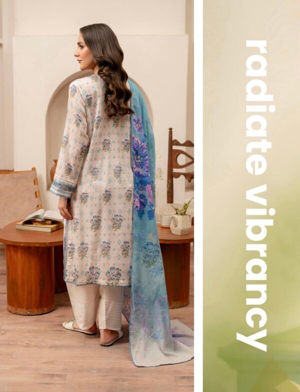 MAHAJAL by Gull Jee – PREMIUM 3 PC UNSTITCHED EMBROIDERED COLLECTION ‘25- A01 - Image 3