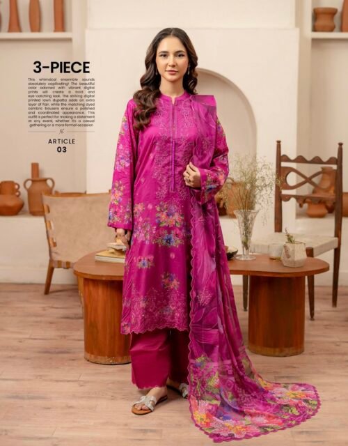 MAHAJAL by Gull Jee – PREMIUM 3 PC UNSTITCHED EMBROIDERED COLLECTION ‘25- A03