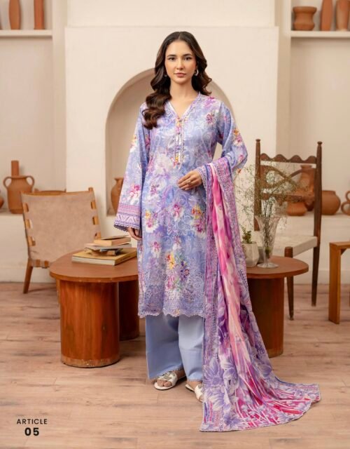 MAHAJAL by Gull Jee – PREMIUM 3 PC UNSTITCHED EMBROIDERED COLLECTION ‘25- A05