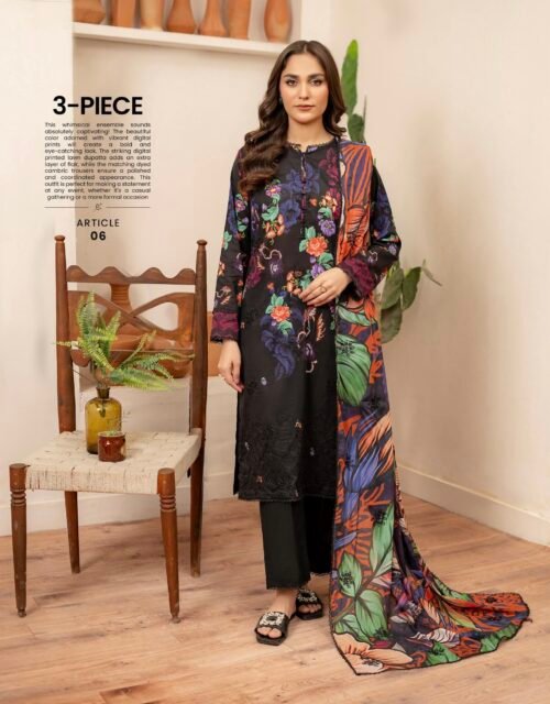 MAHAJAL by Gull Jee – PREMIUM 3 PC UNSTITCHED EMBROIDERED COLLECTION ‘25- A06