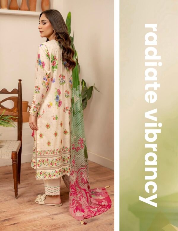 MAHAJAL by Gull Jee – PREMIUM 3 PC UNSTITCHED EMBROIDERED COLLECTION ‘25- A07 - Image 3