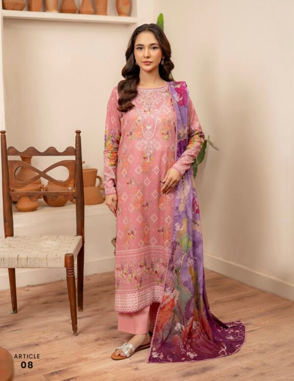 MAHAJAL by Gull Jee – PREMIUM 3 PC UNSTITCHED EMBROIDERED COLLECTION ‘25- A08