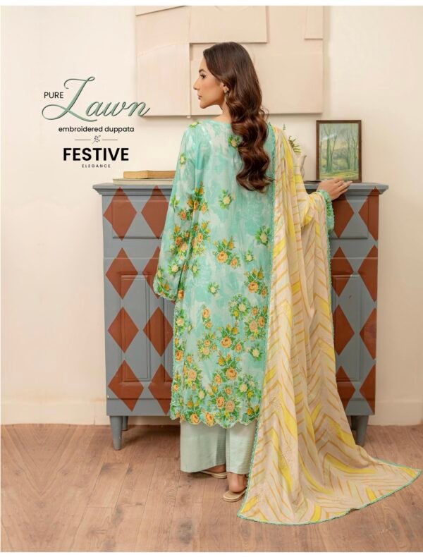 MAHAJAL by Gull Jee – PREMIUM 3 PC UNSTITCHED EMBROIDERED COLLECTION ‘25- A11 - Image 3