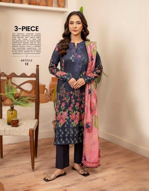 MAHAJAL by Gull Jee – PREMIUM 3 PC UNSTITCHED EMBROIDERED COLLECTION ‘25- A12