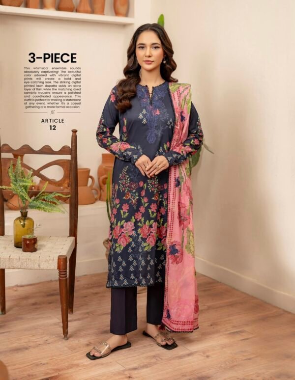 MAHAJAL by Gull Jee – PREMIUM 3 PC UNSTITCHED EMBROIDERED COLLECTION ‘25- A12