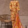 Bin Saeed Stitched 3 Piece Printed Cotton Collection '2024 Vol.2- Golden Yellow