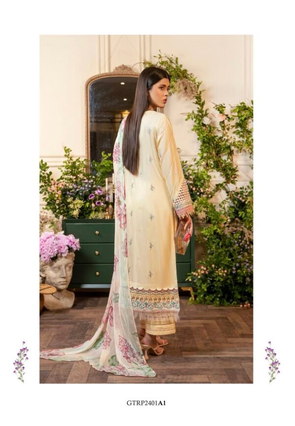 TROPICA by Gull Jee - UNSTITCHED EXCLUSIVE EMBROIDERED LAWN COLLECTION - A1 - Image 2