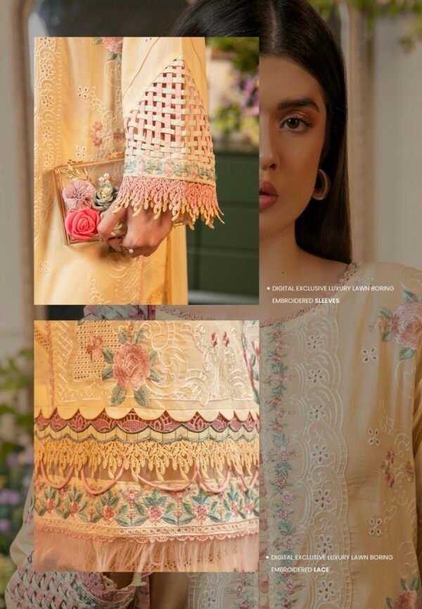 TROPICA by Gull Jee - UNSTITCHED EXCLUSIVE EMBROIDERED LAWN COLLECTION - A1 - Image 3