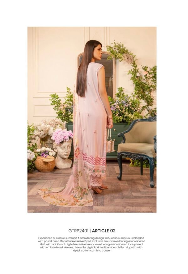 TROPICA by Gull Jee - UNSTITCHED EXCLUSIVE EMBROIDERED LAWN COLLECTION - A2 - Image 3