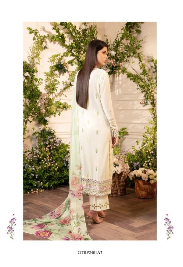 TROPICA by Gull Jee - UNSTITCHED EXCLUSIVE EMBROIDERED LAWN COLLECTION - A7 - Image 3