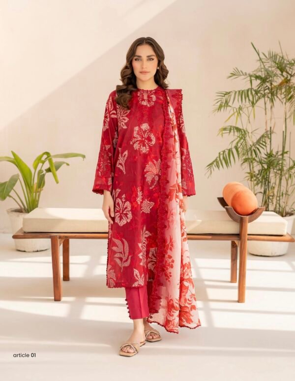 Rang e Haya by Gull Jee – UNSTITCHED EXCLUSIVE EMBROIDERED LAWN COLLECTION ‘25 – A1