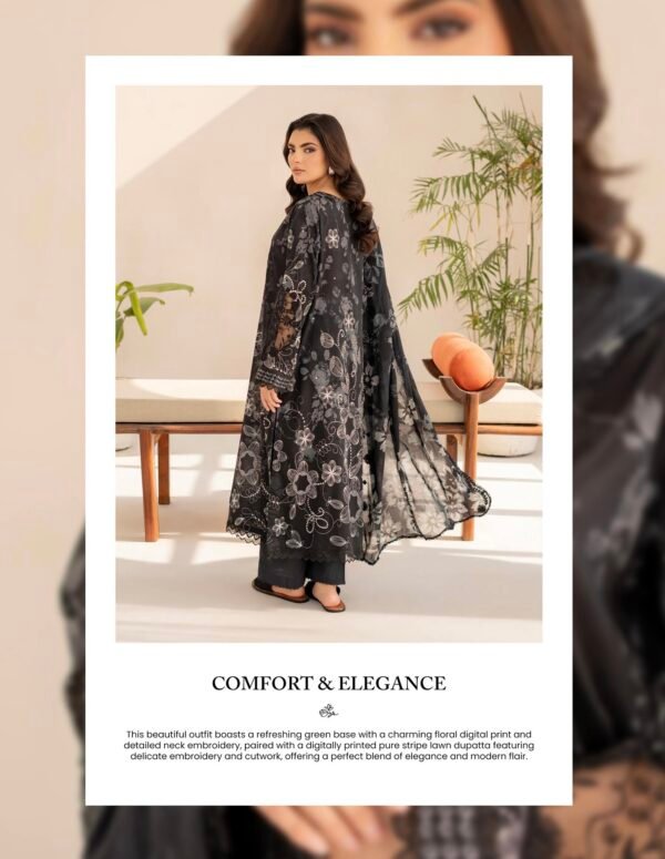 Rang e Haya by Gull Jee – UNSTITCHED EXCLUSIVE EMBROIDERED LAWN COLLECTION ‘25 – A2 - Image 3