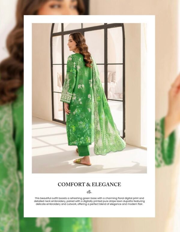 Rang e Haya by Gull Jee – UNSTITCHED EXCLUSIVE EMBROIDERED LAWN COLLECTION ‘25 – A5 - Image 3