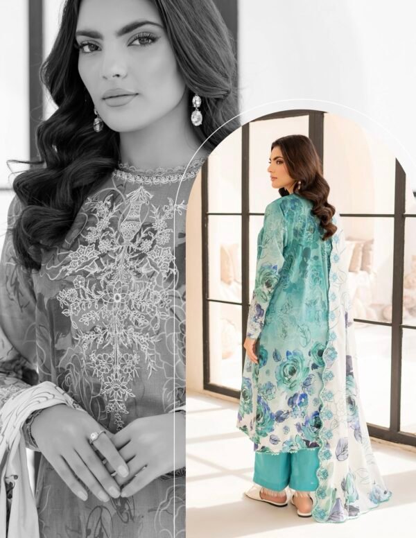 Rang e Haya by Gull Jee – UNSTITCHED EXCLUSIVE EMBROIDERED LAWN COLLECTION ‘25 – A6 - Image 2