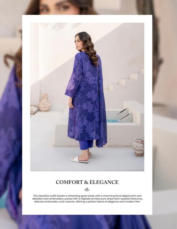 Rang e Haya by Gull Jee – UNSTITCHED EXCLUSIVE EMBROIDERED LAWN COLLECTION ‘25 – A11 - Image 3