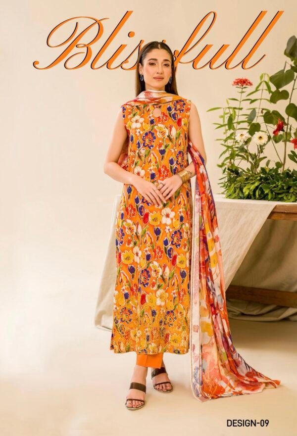 DUNE by Gull Jee - Unstitched 3 Piece Lawn Edition ‘25 – D9 - Image 2