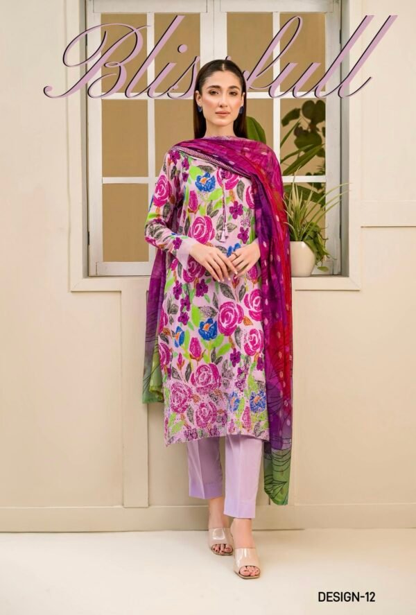 DUNE by Gull Jee - Unstitched 3 Piece Lawn Edition ‘25 – D12 - Image 2