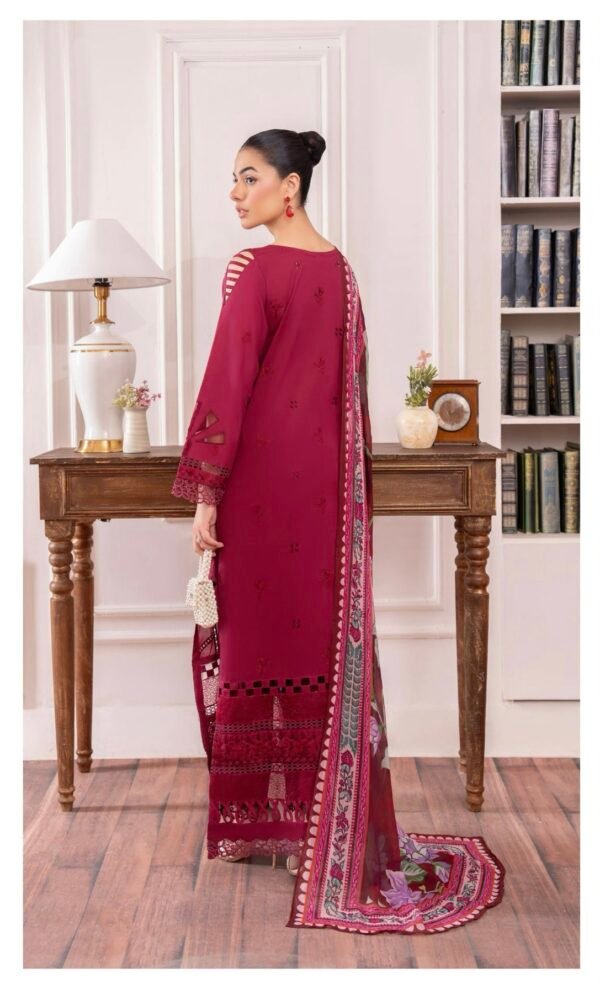DIORA by Gull Jee - UNSTITCHED 3PC LAWN COLLECTION FESTIVE EMBROIDERED - D01 - Image 2
