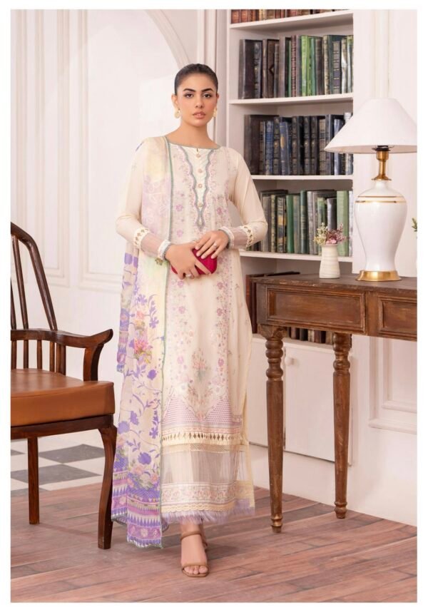 DIORA by Gull Jee - UNSTITCHED 3PC LAWN COLLECTION FESTIVE EMBROIDERED - D04
