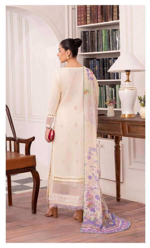 DIORA by Gull Jee - UNSTITCHED 3PC LAWN COLLECTION FESTIVE EMBROIDERED - D04 - Image 2
