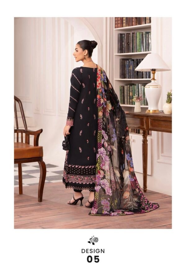 DIORA by Gull Jee - UNSTITCHED 3PC LAWN COLLECTION FESTIVE EMBROIDERED - D05 - Image 2