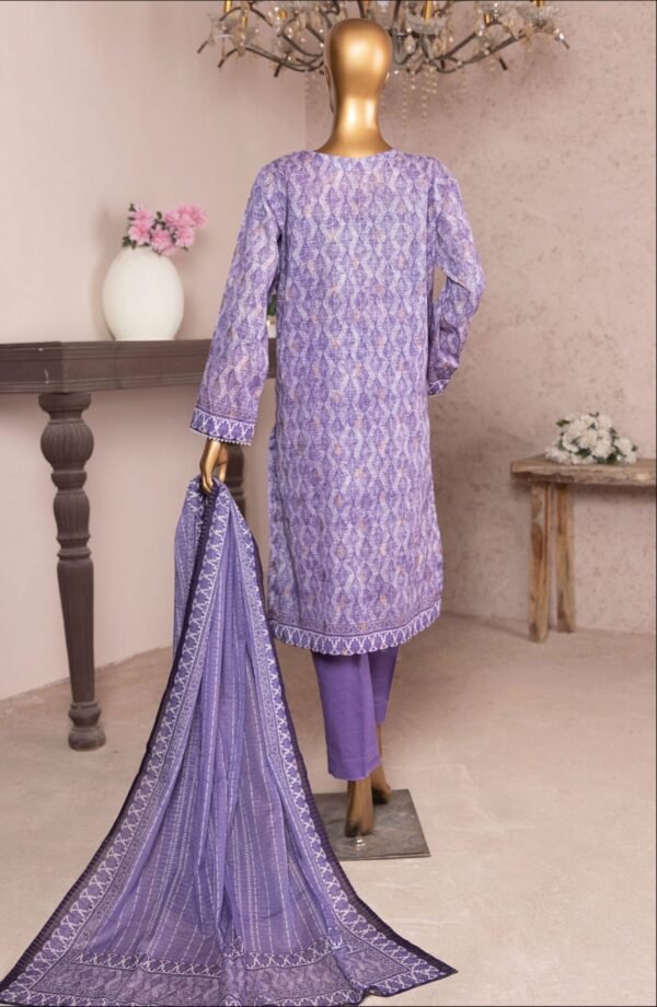 HZ Kalamkari Jacquard Embroidered Unstitched Collection - KJE -05 - Image 2
