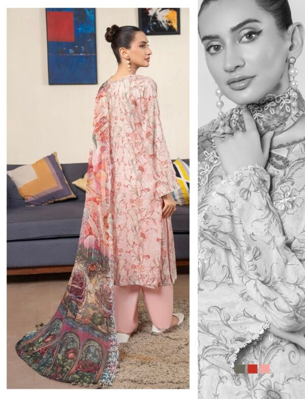 JaD By Gull Jee - UNSTITCHED EMBROIDERED 3 PIECE LAWN VOLUME -01 / EDIT* 25 - D03 - Image 2