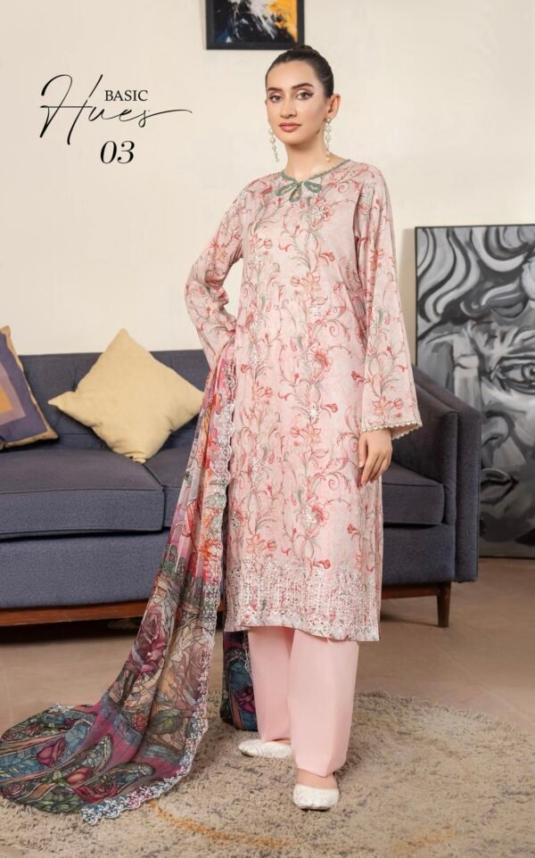 JaD By Gull Jee - UNSTITCHED EMBROIDERED 3 PIECE LAWN VOLUME -01 / EDIT* 25 - D03