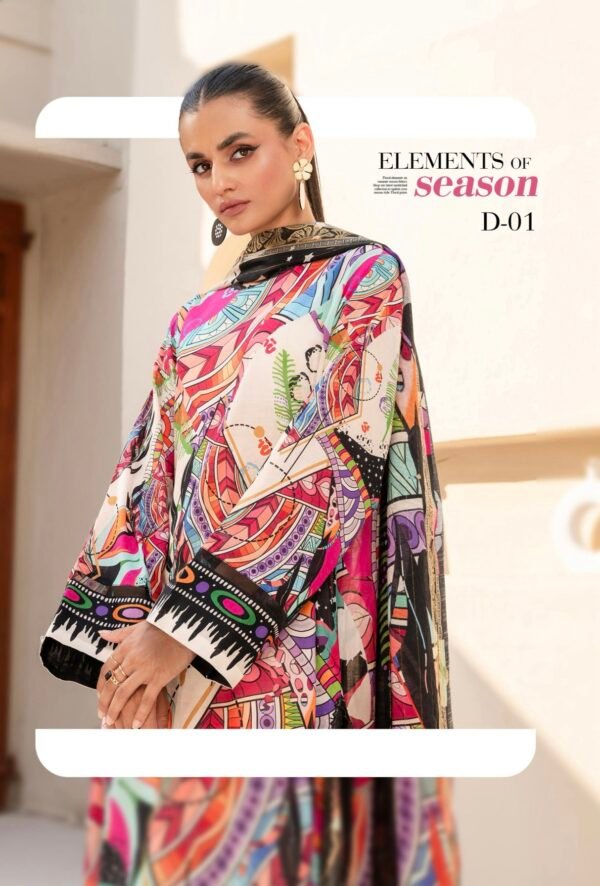 EXOTIC BLOOMS by Gull Jee - UNSTITCHED 3 PIECE EDIT'25 - D01 - Image 3
