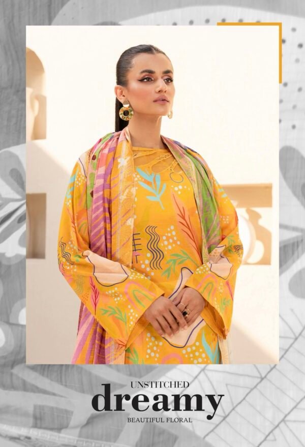 EXOTIC BLOOMS by Gull Jee - UNSTITCHED 3 PIECE EDIT'25 - D02 - Image 3