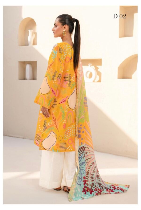 EXOTIC BLOOMS by Gull Jee - UNSTITCHED 3 PIECE EDIT'25 - D02 - Image 2