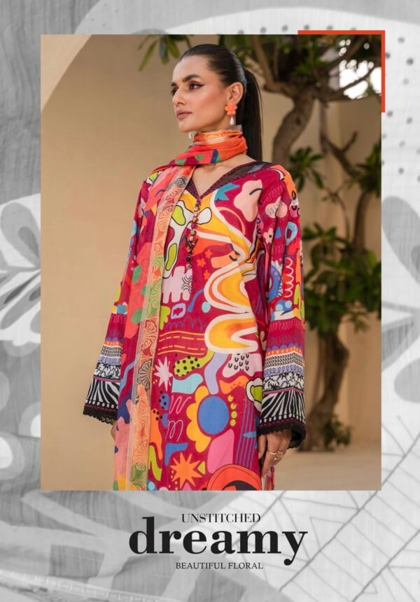 EXOTIC BLOOMS by Gull Jee - UNSTITCHED 3 PIECE EDIT'25 - D05 - Image 3