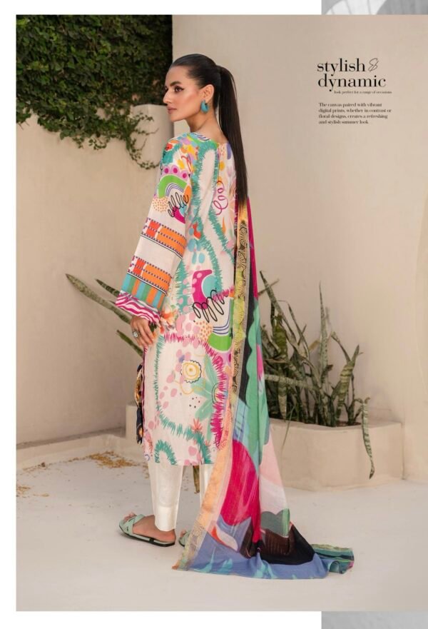 EXOTIC BLOOMS by Gull Jee - UNSTITCHED 3 PIECE EDIT'25 - D04 - Image 3