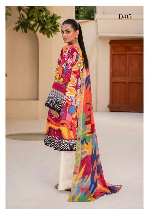 EXOTIC BLOOMS by Gull Jee - UNSTITCHED 3 PIECE EDIT'25 - D05 - Image 2