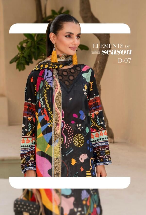 EXOTIC BLOOMS by Gull Jee - UNSTITCHED 3 PIECE EDIT'25 - D07 - Image 3