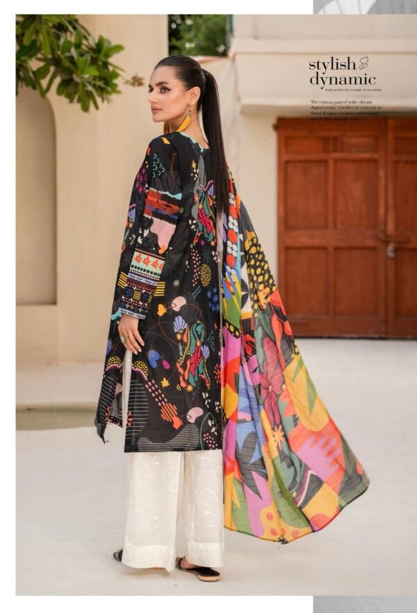 EXOTIC BLOOMS by Gull Jee - UNSTITCHED 3 PIECE EDIT'25 - D07 - Image 2