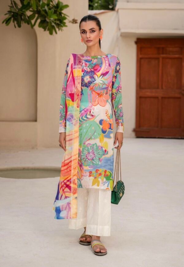 EXOTIC BLOOMS by Gull Jee - UNSTITCHED 3 PIECE EDIT'25 - D08