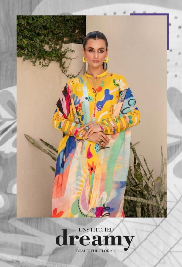 EXOTIC BLOOMS by Gull Jee - UNSTITCHED 3 PIECE EDIT'25 - D11 - Image 3