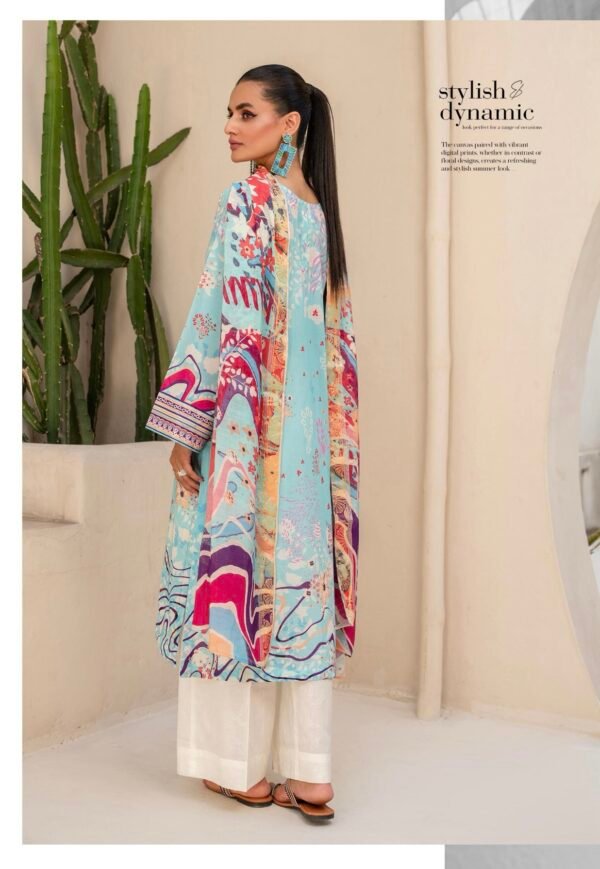 EXOTIC BLOOMS by Gull Jee - UNSTITCHED 3 PIECE EDIT'25 - D10 - Image 2