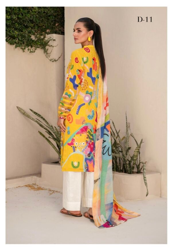 EXOTIC BLOOMS by Gull Jee - UNSTITCHED 3 PIECE EDIT'25 - D11 - Image 2