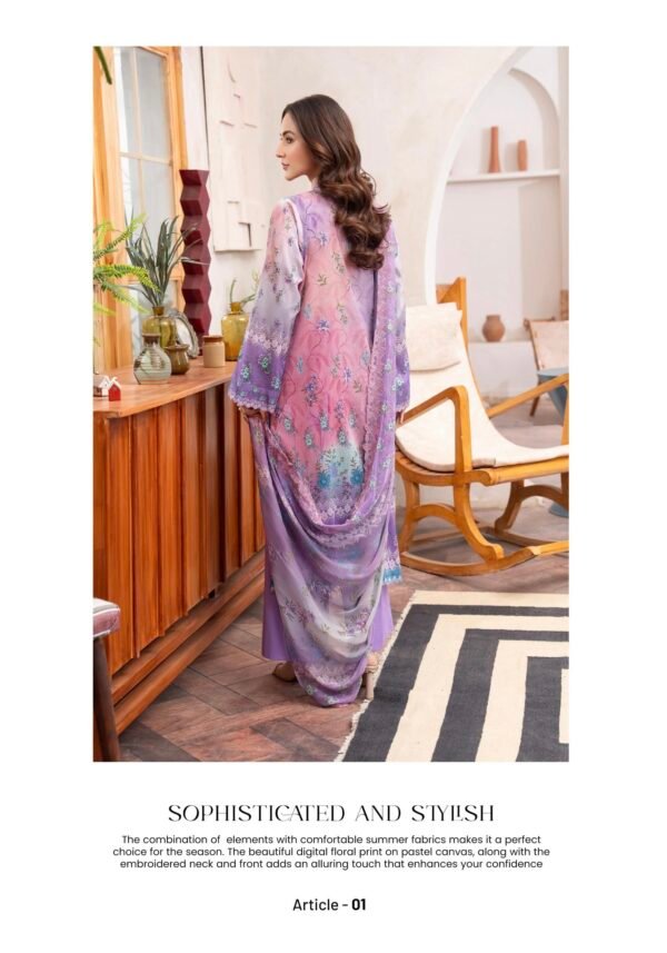 Rang Pasand by Gull Jee - PREMIUM 3 PC UNSTITCHED EMBROIDERED COLLECTION VOL-19 | EDIT 25 - A01 - Image 2