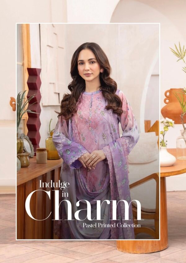 Rang Pasand by Gull Jee - PREMIUM 3 PC UNSTITCHED EMBROIDERED COLLECTION VOL-19 | EDIT 25 - A01 - Image 3