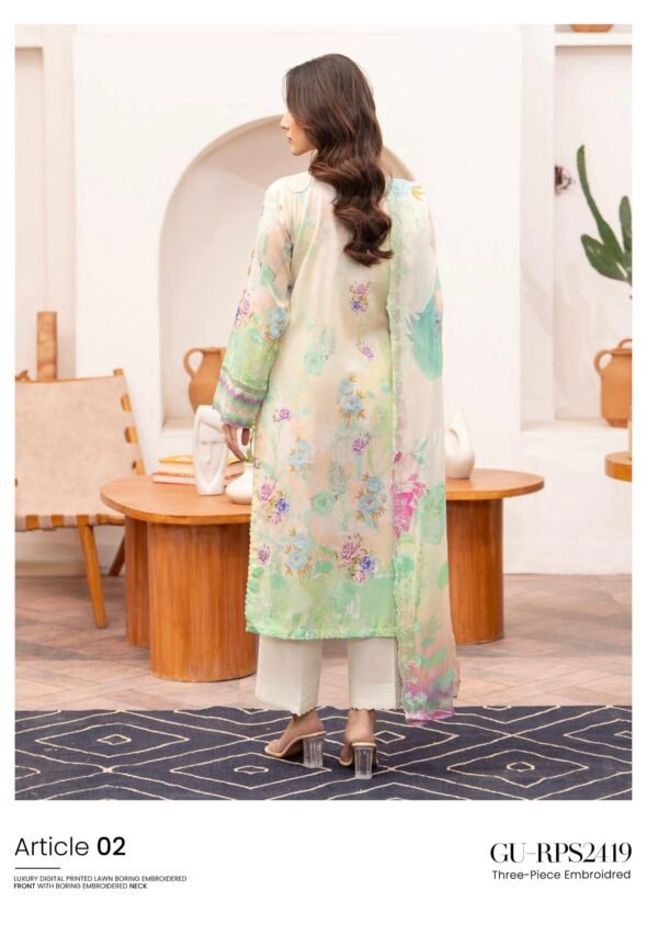 Rang Pasand by Gull Jee - PREMIUM 3 PC UNSTITCHED EMBROIDERED COLLECTION VOL-19 | EDIT 25 - A02 - Image 2