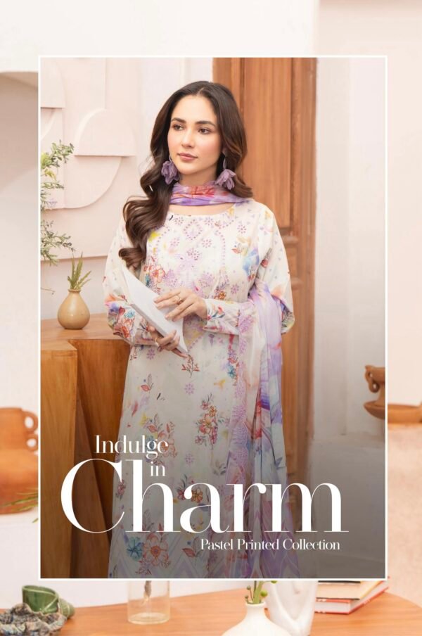 Rang Pasand by Gull Jee - PREMIUM 3 PC UNSTITCHED EMBROIDERED COLLECTION VOL-19 | EDIT 25 - A04 - Image 3