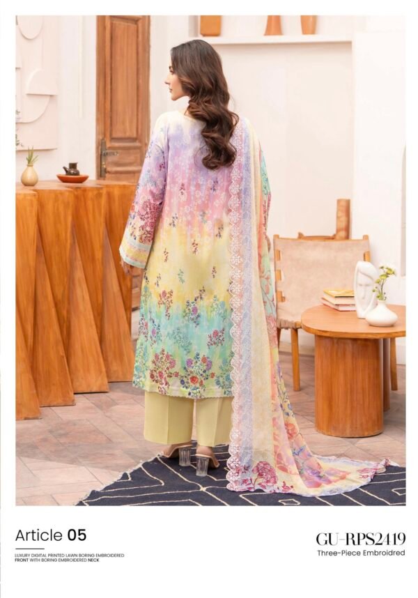 Rang Pasand by Gull Jee - PREMIUM 3 PC UNSTITCHED EMBROIDERED COLLECTION VOL-19 | EDIT 25 - A05 - Image 2