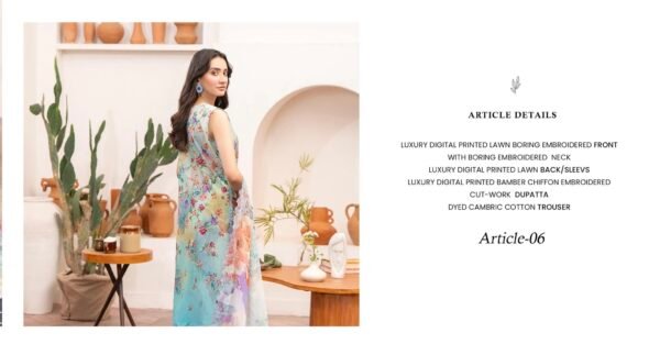 Rang Pasand by Gull Jee - PREMIUM 3 PC UNSTITCHED EMBROIDERED COLLECTION VOL-19 | EDIT 25 - A06 - Image 2