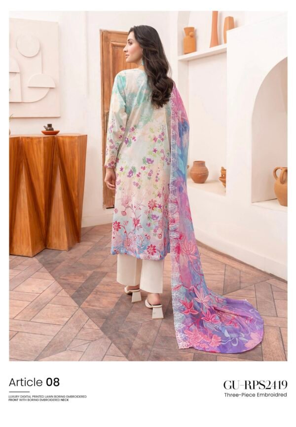 Rang Pasand by Gull Jee - PREMIUM 3 PC UNSTITCHED EMBROIDERED COLLECTION VOL-19 | EDIT 25 - A08 - Image 2
