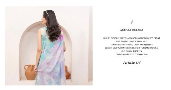 Rang Pasand by Gull Jee - PREMIUM 3 PC UNSTITCHED EMBROIDERED COLLECTION VOL-19 | EDIT 25 - A09 - Image 2