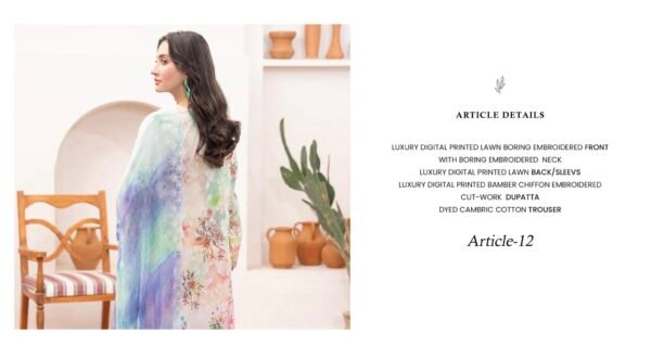 Rang Pasand by Gull Jee - PREMIUM 3 PC UNSTITCHED EMBROIDERED COLLECTION VOL-19 | EDIT 25 - A12 - Image 2