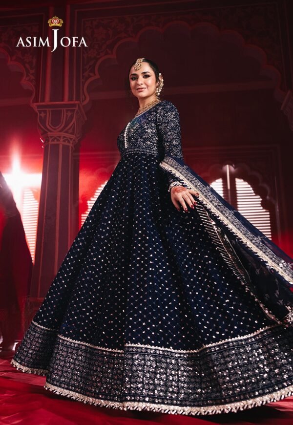 Asim Jofa Unstitched 2 Piece Luxury Velvet Embroidered Formal Dress Edition – AJMV-03 - Image 3